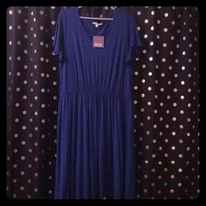 Royal blue knee length dress